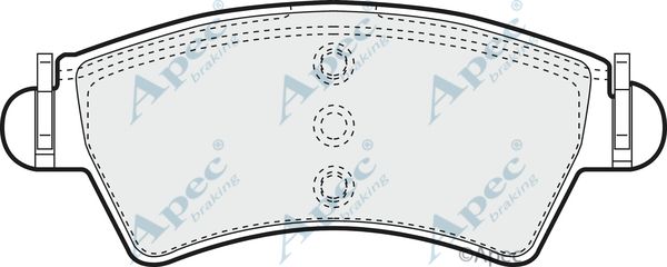 APEC BRAKING Комплект тормозных колодок, дисковый тормоз PAD1231